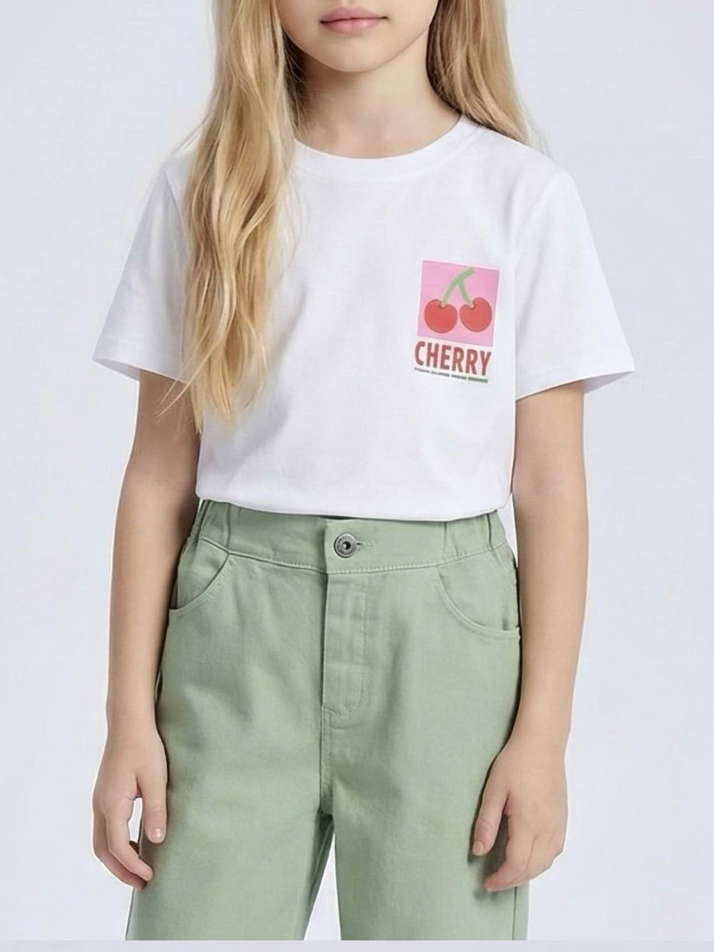 Baumwoll-T-Shirt Mädchen „Cherry“