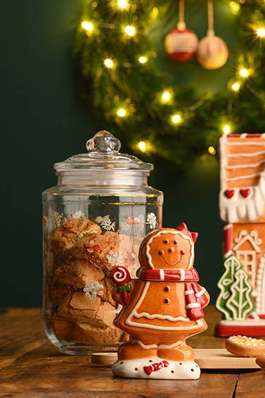 Vorratsglas mit Weihnachtsdekor aus Glas transparent, 2 Liter