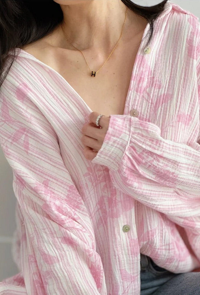 Musselin Bluse „Tiger Lily“ pink