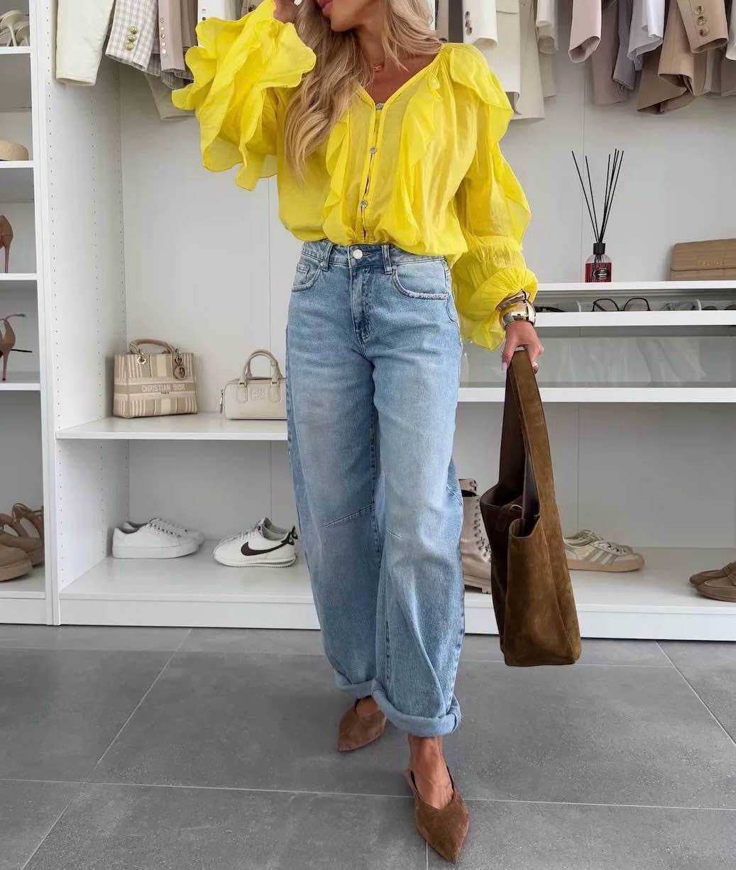 High-Waist Ballon Jeans