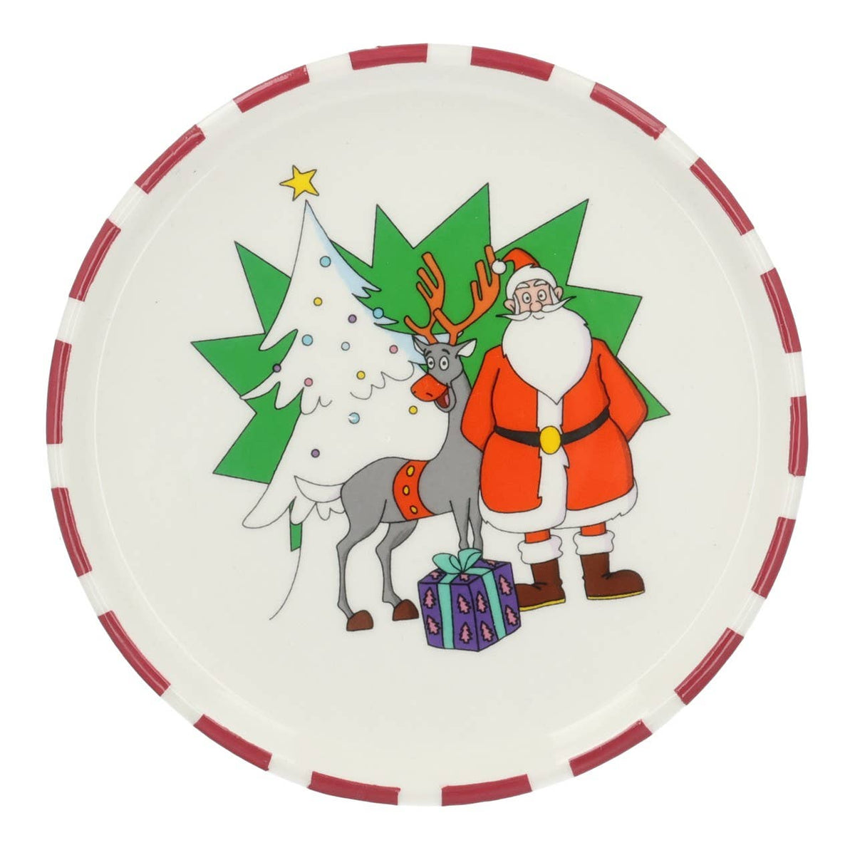 Weihnachtsmann & Co. KG Keksteller auf Sockel aus Keramik