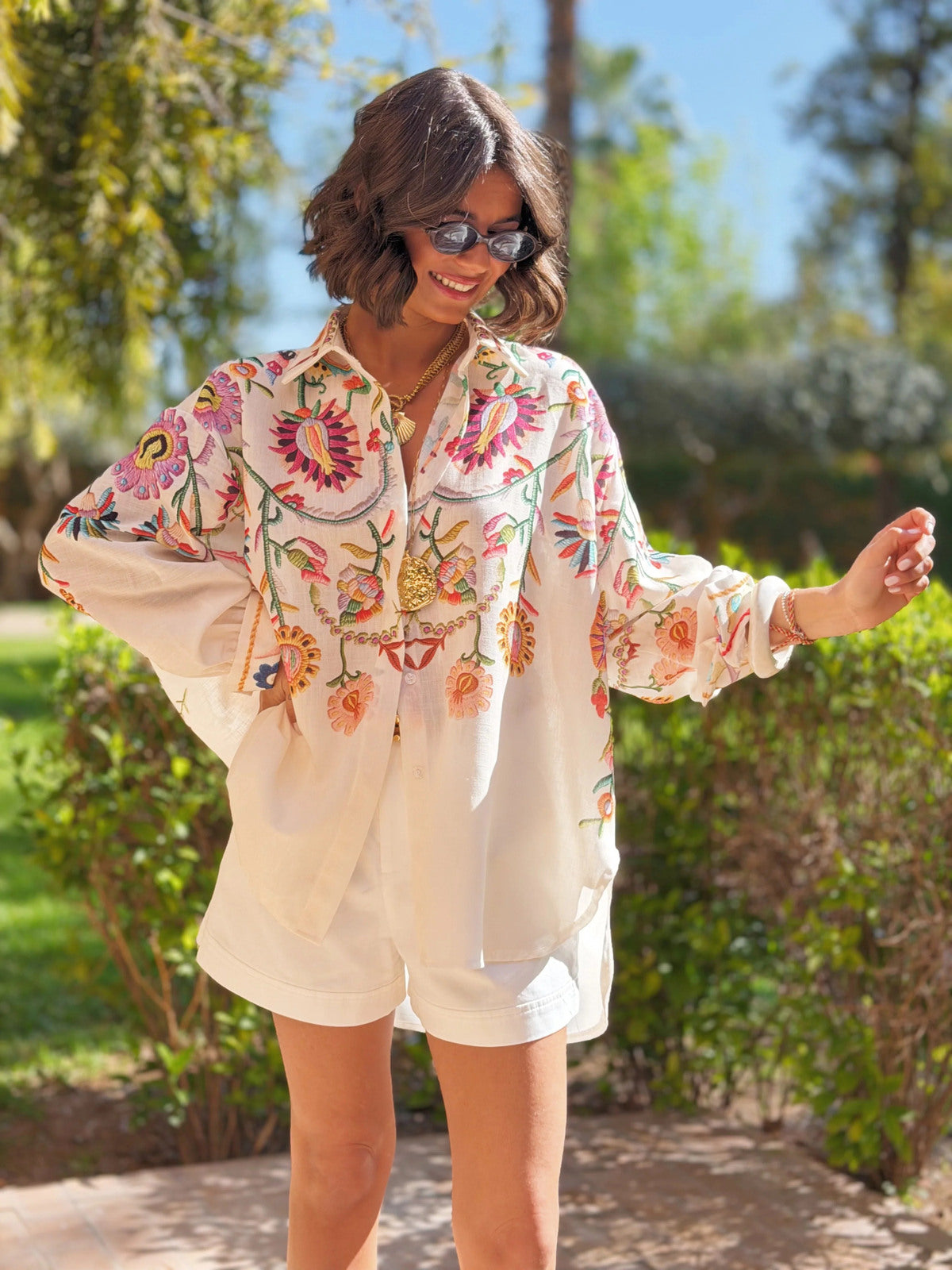 Florale Bluse