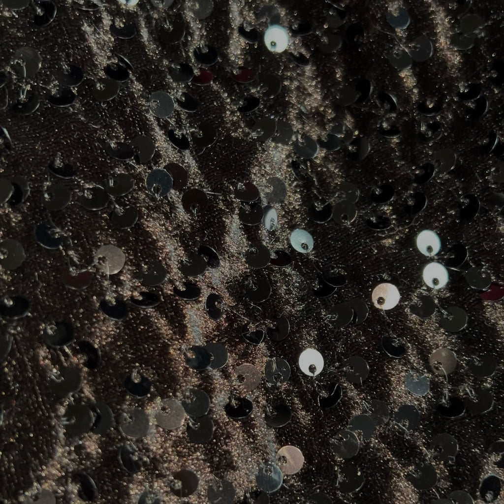 Chemise à sequins « Indira », noire