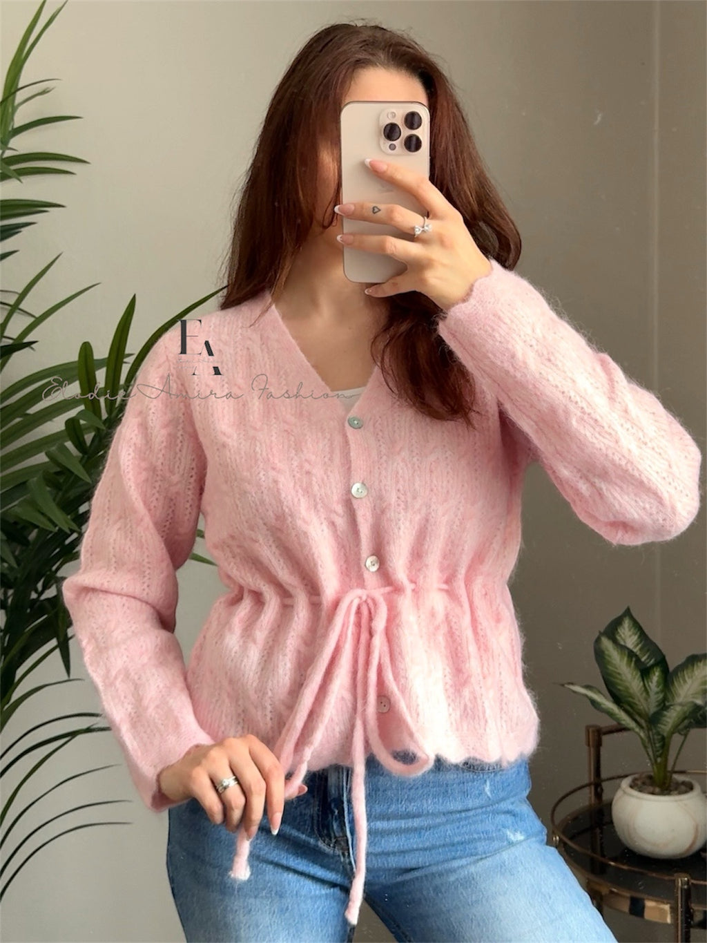 Strickjacke „Debby“ rosa