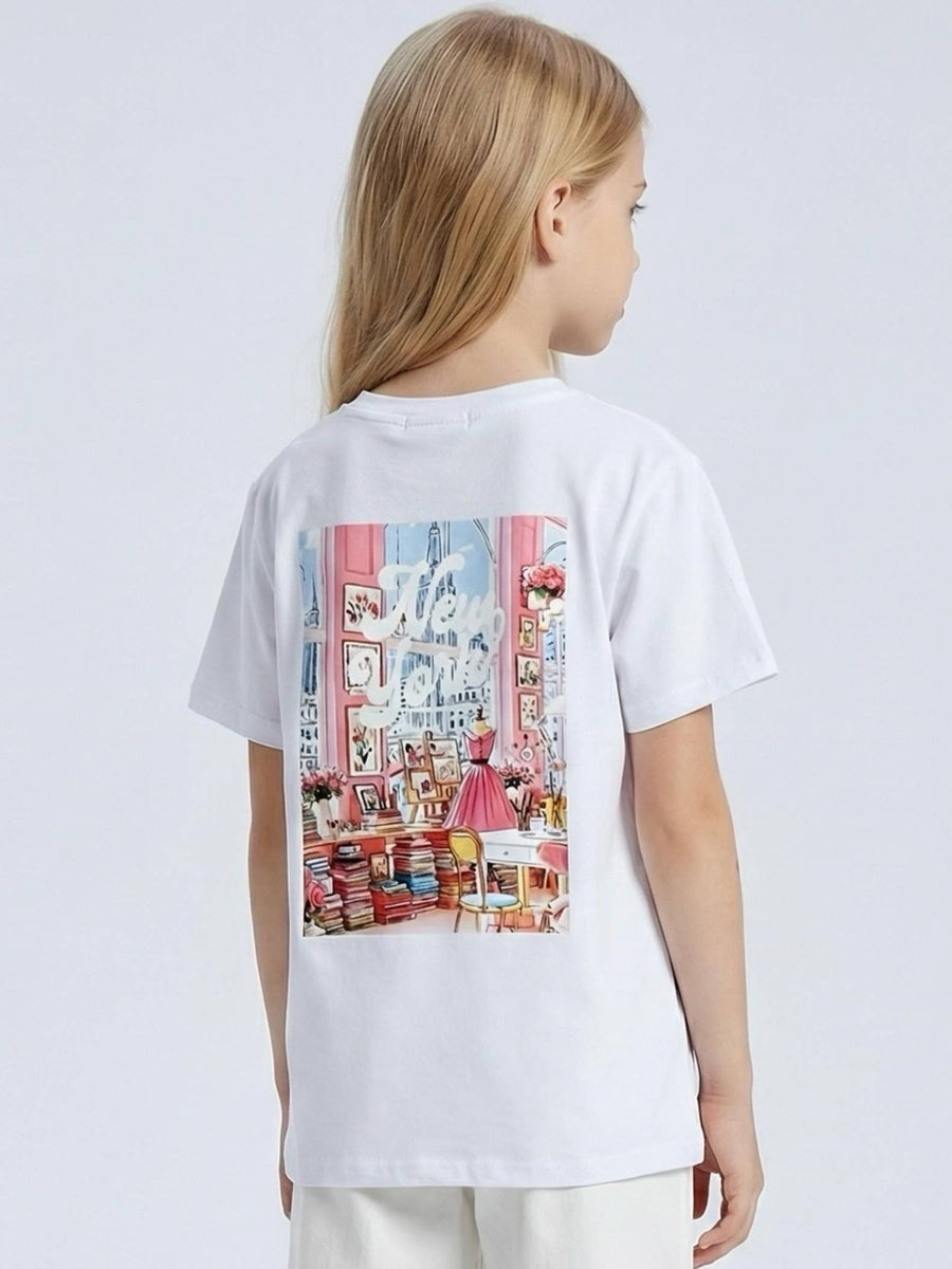 Mädchen-T-Shirt aus Baumwolle