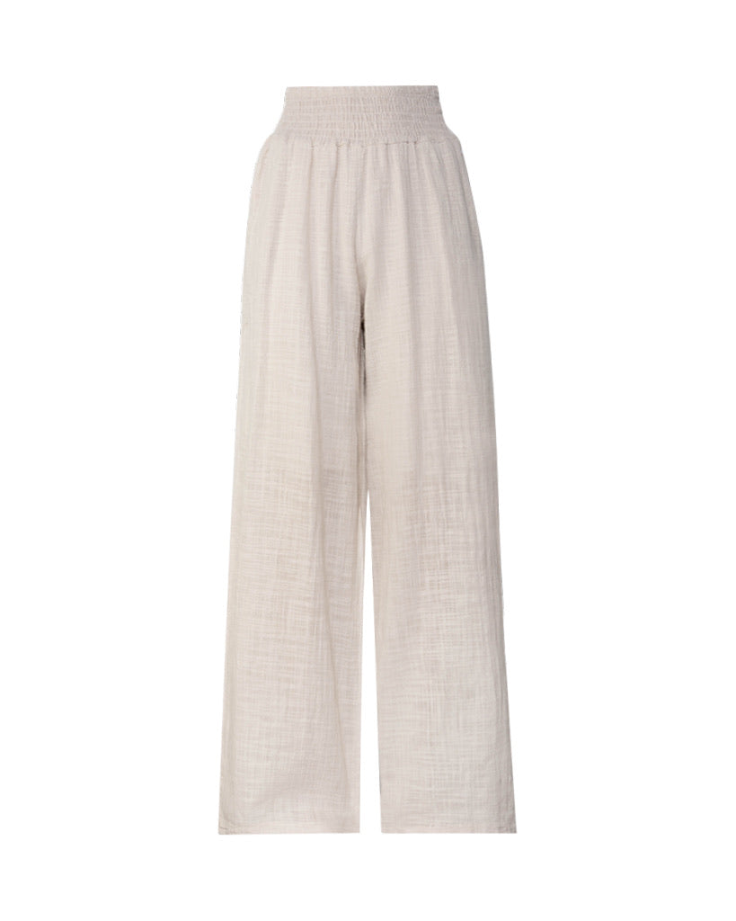 Baumwolle Viskose Hose beige