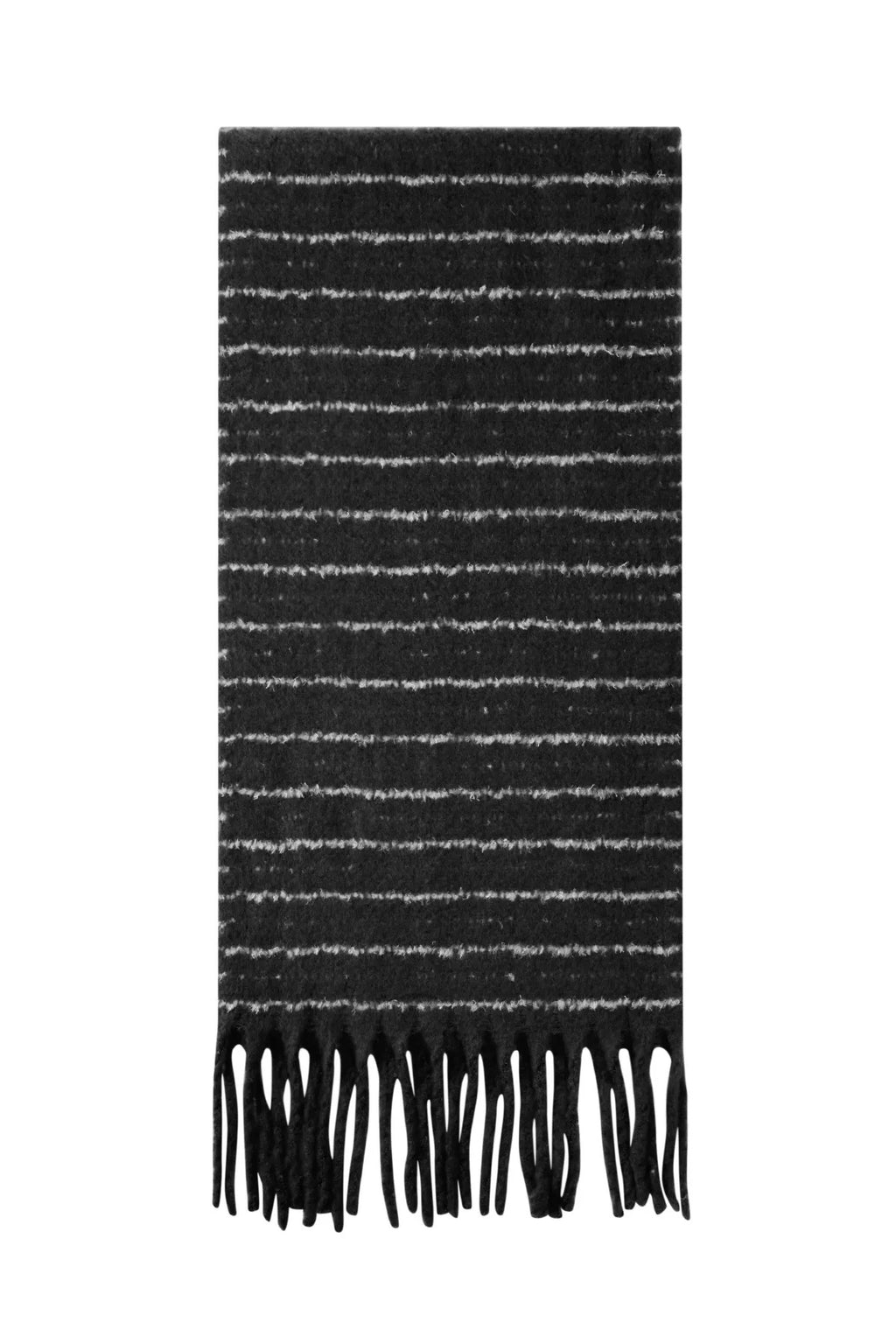 Schal mit Streifen schwarz