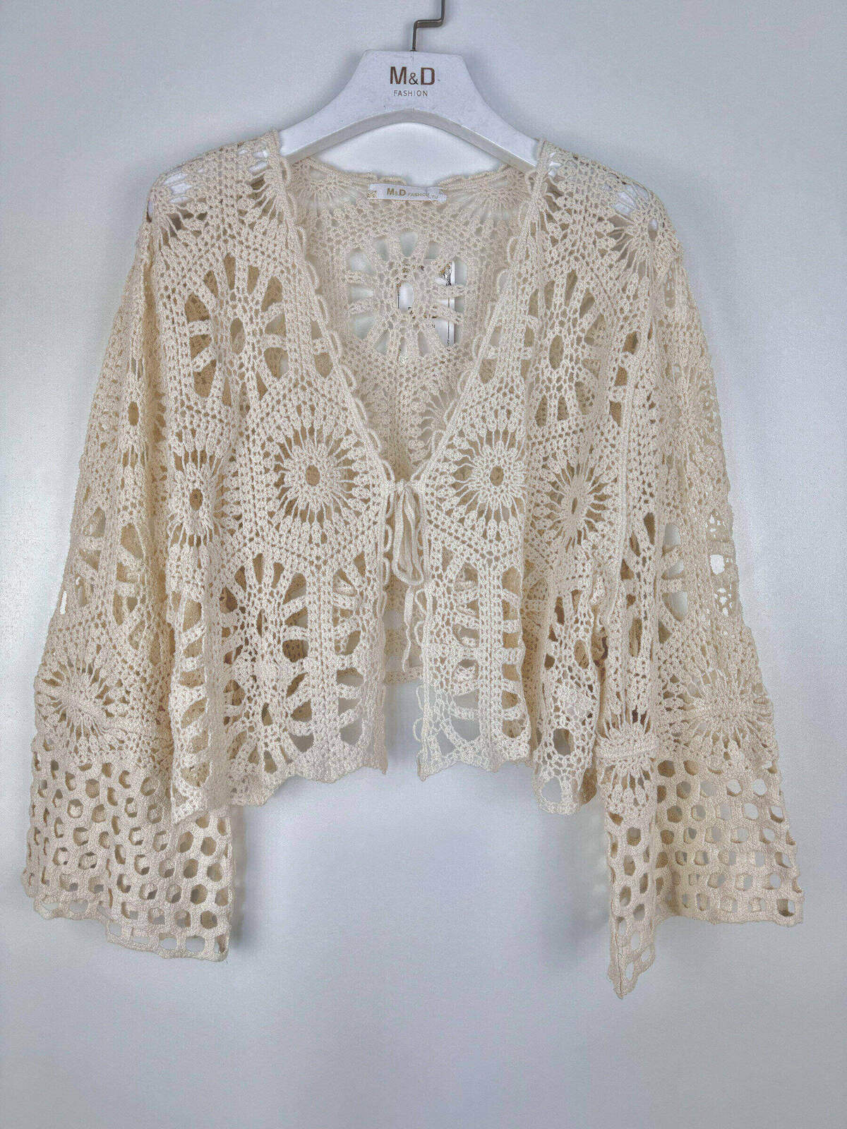 Häkel-Bolero beige
