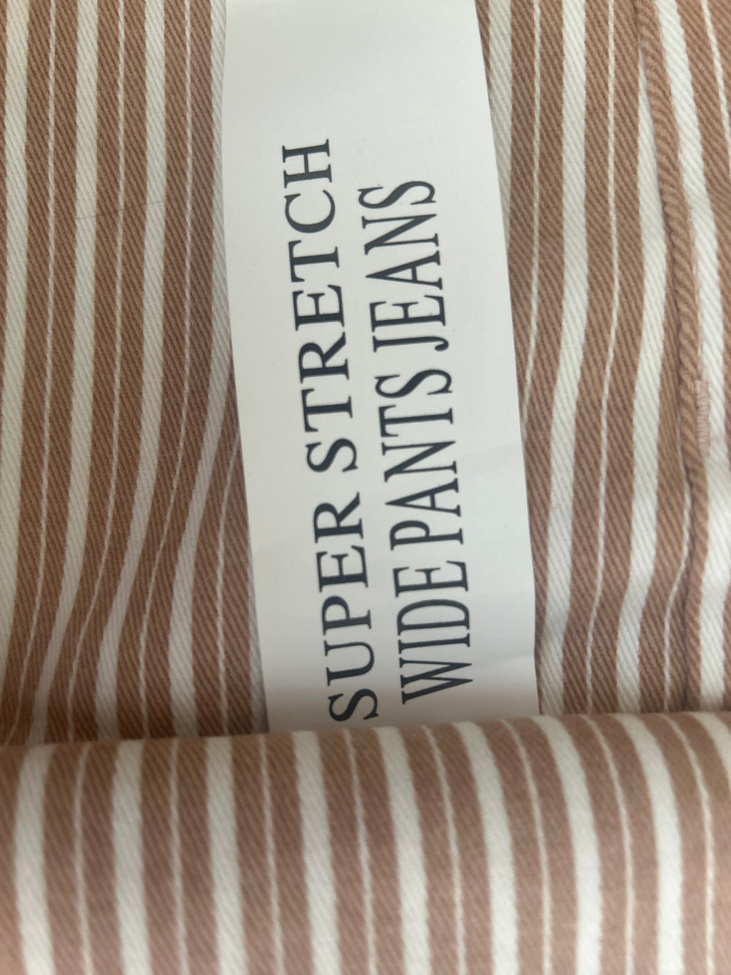 Straightleg high Jeans streifen — braun