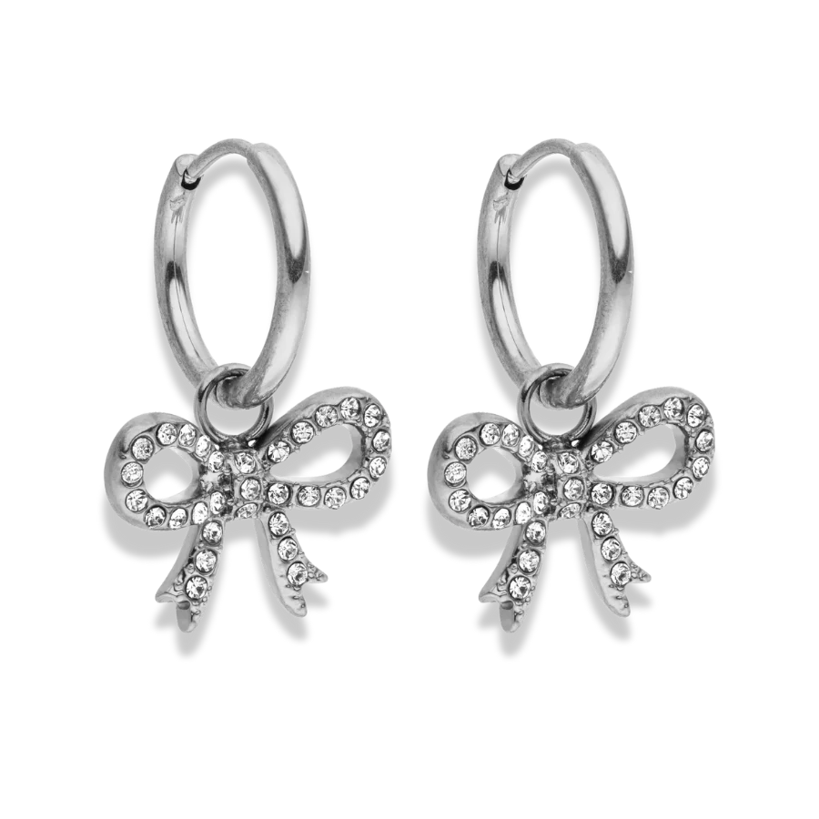 Hi-Life Pave Ribbon Huggie Ohrringe 14K vergoldet, versch. Farben