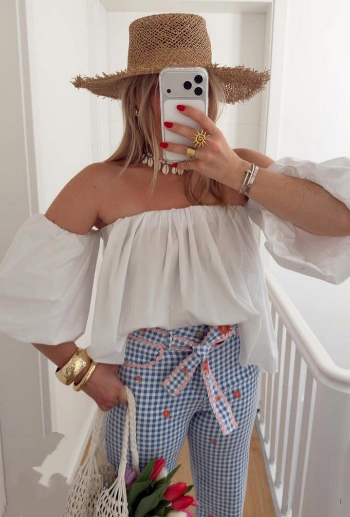 Off shoulder Bluse weiß