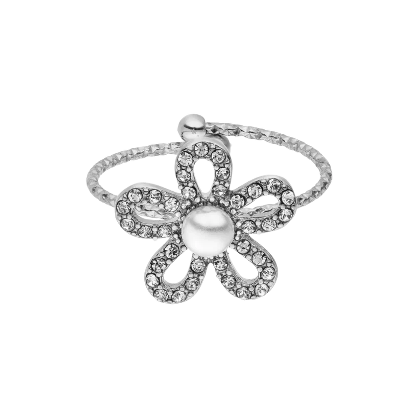 Hi-Life Flower Pearl Paradise Ring 14K vergoldet