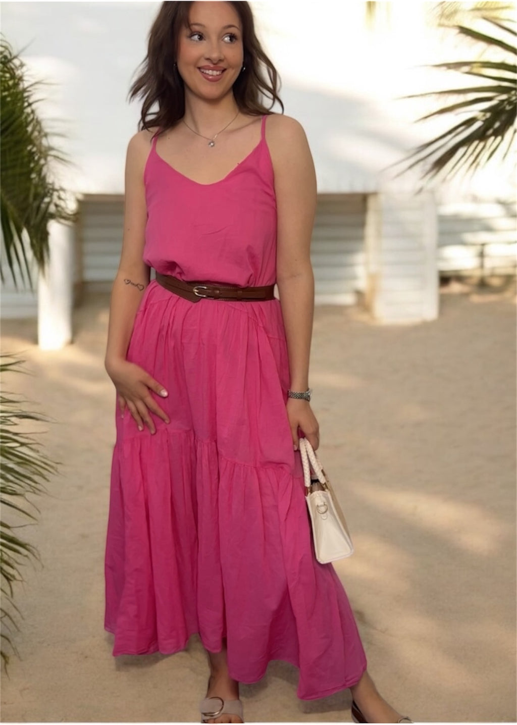 Maxikleid “Carolina” pink