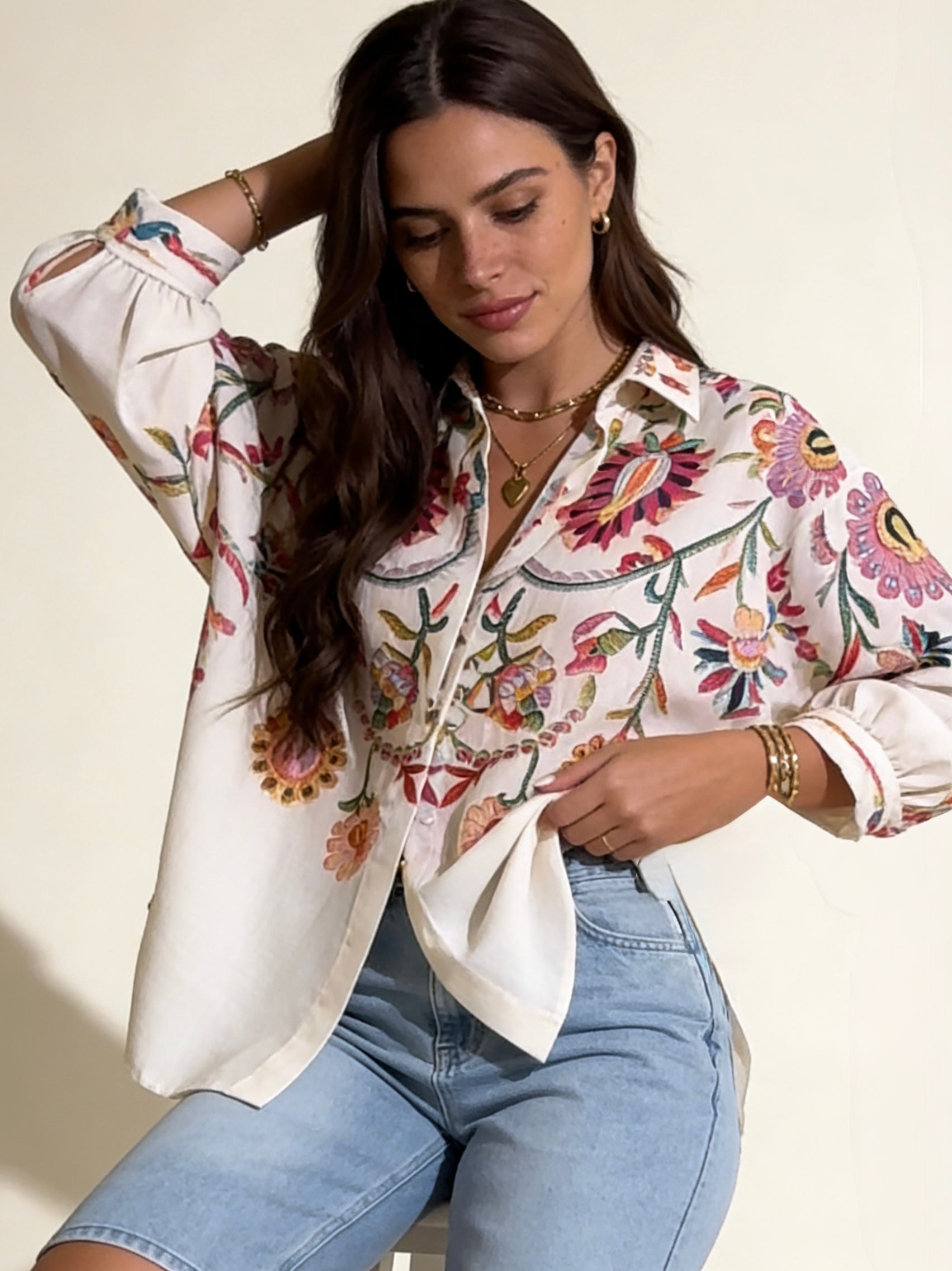 Florale Bluse