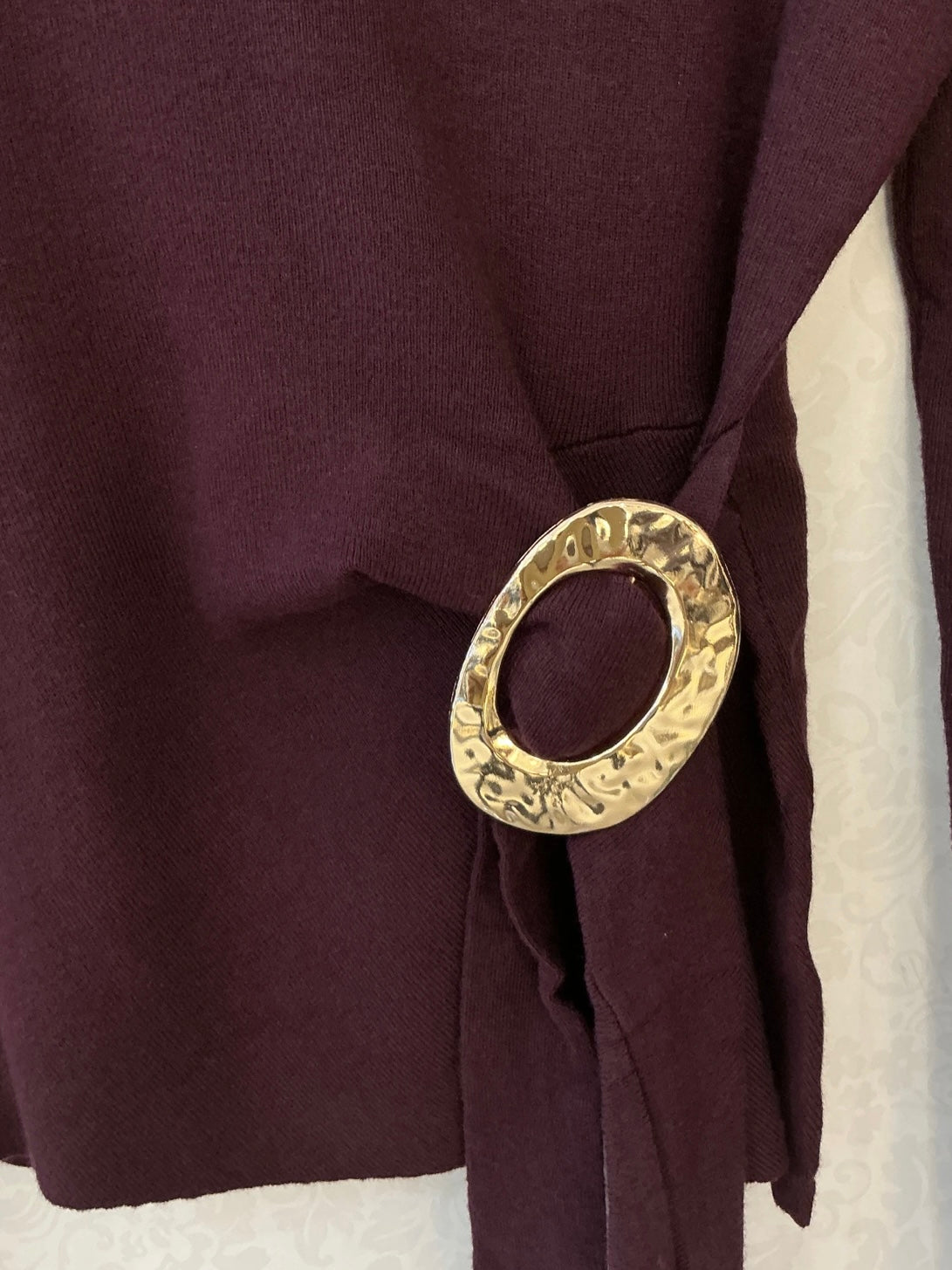 Oberteil mit abnehmbarer Schnalle Burgunder