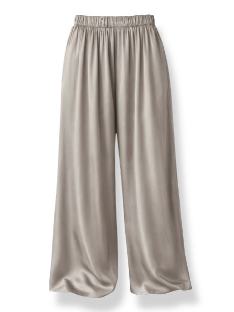 Viskose Hose „Jade“ Champagner