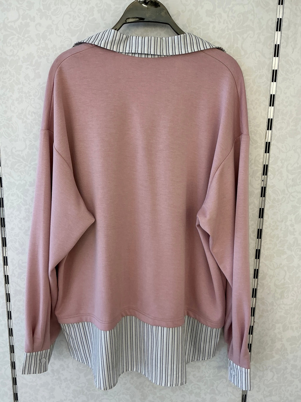 Pullover mit Hemd rosa