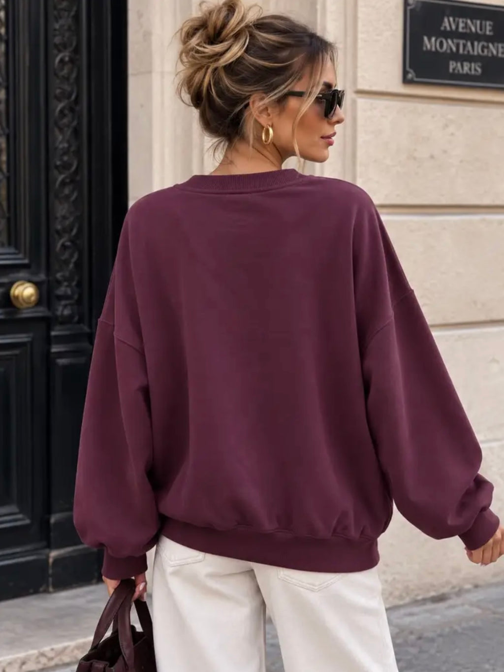 Oversize sweatshirt Pflaume