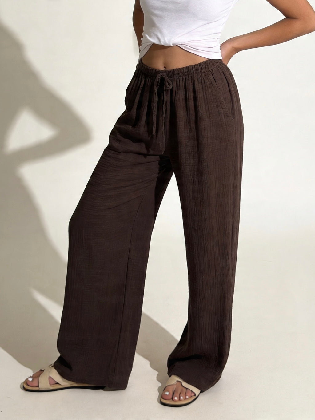 Musselin Hose braun