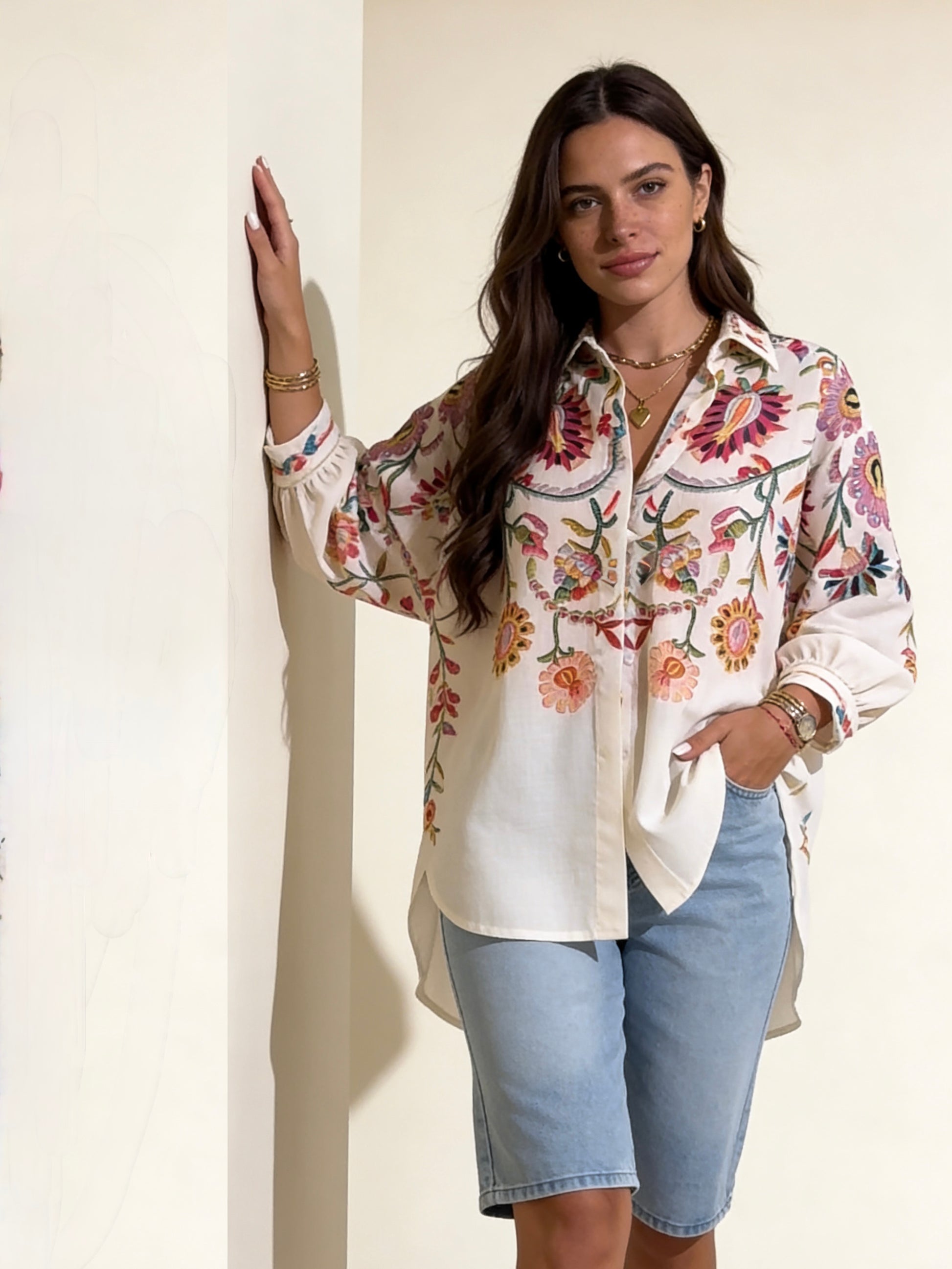 Florale Bluse