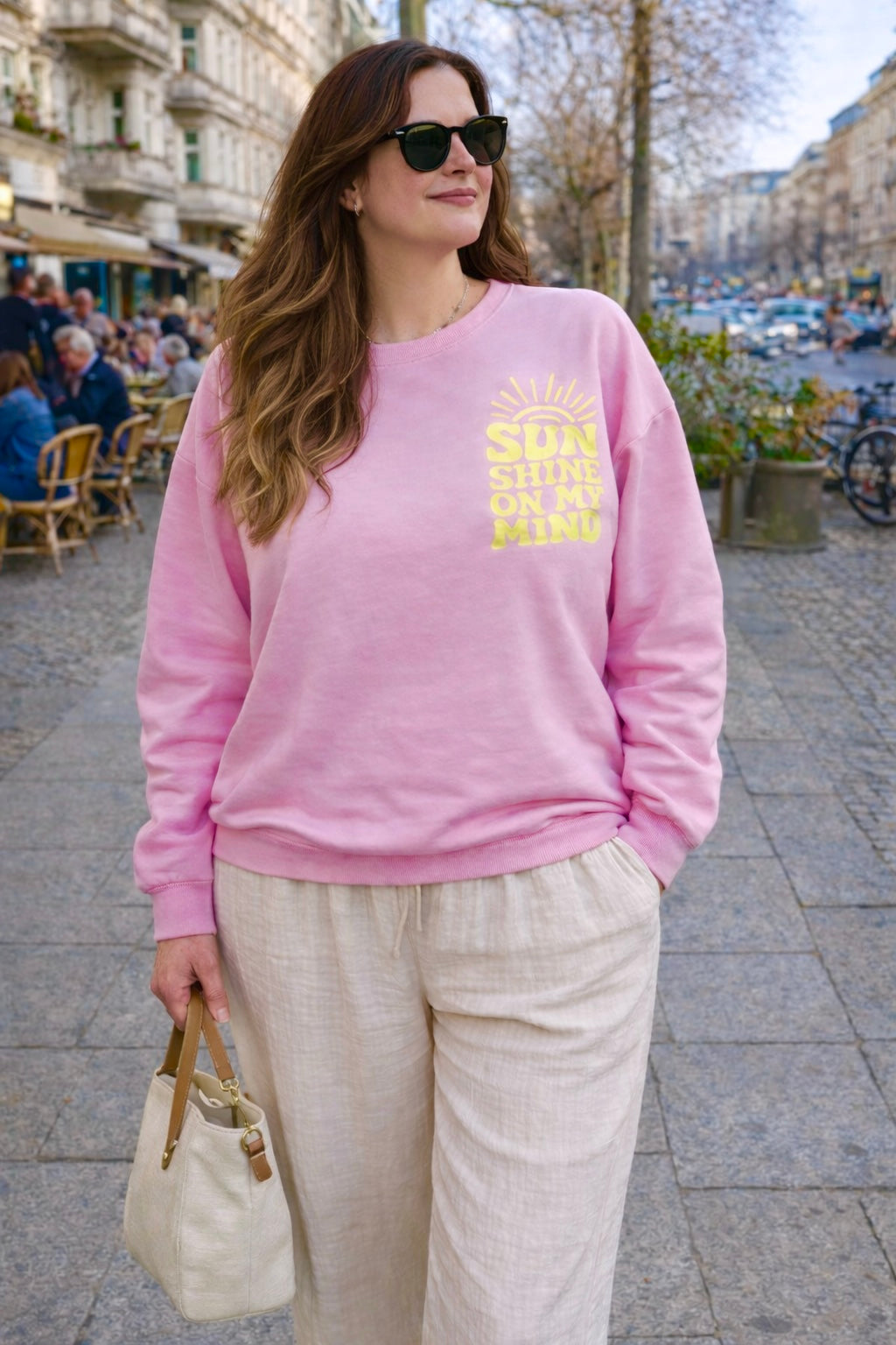 Curvy Oversize Pullover „Sunshine on my mind“