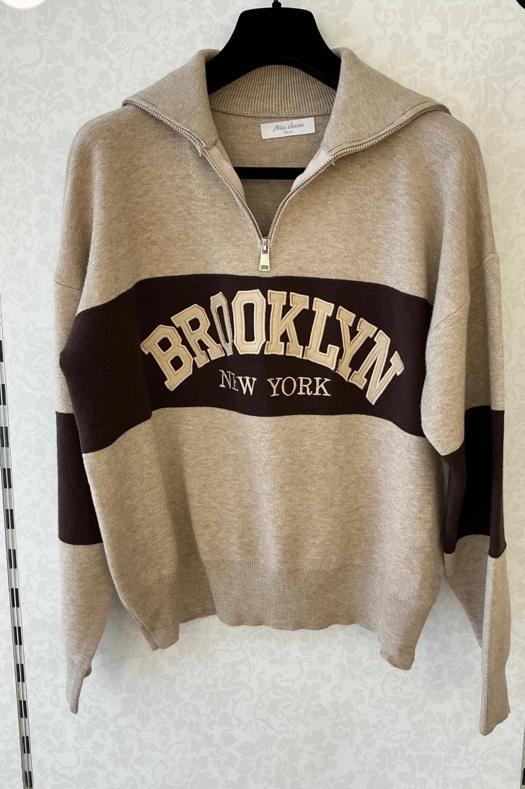 Viskose Baumwolle Zipper Pullover