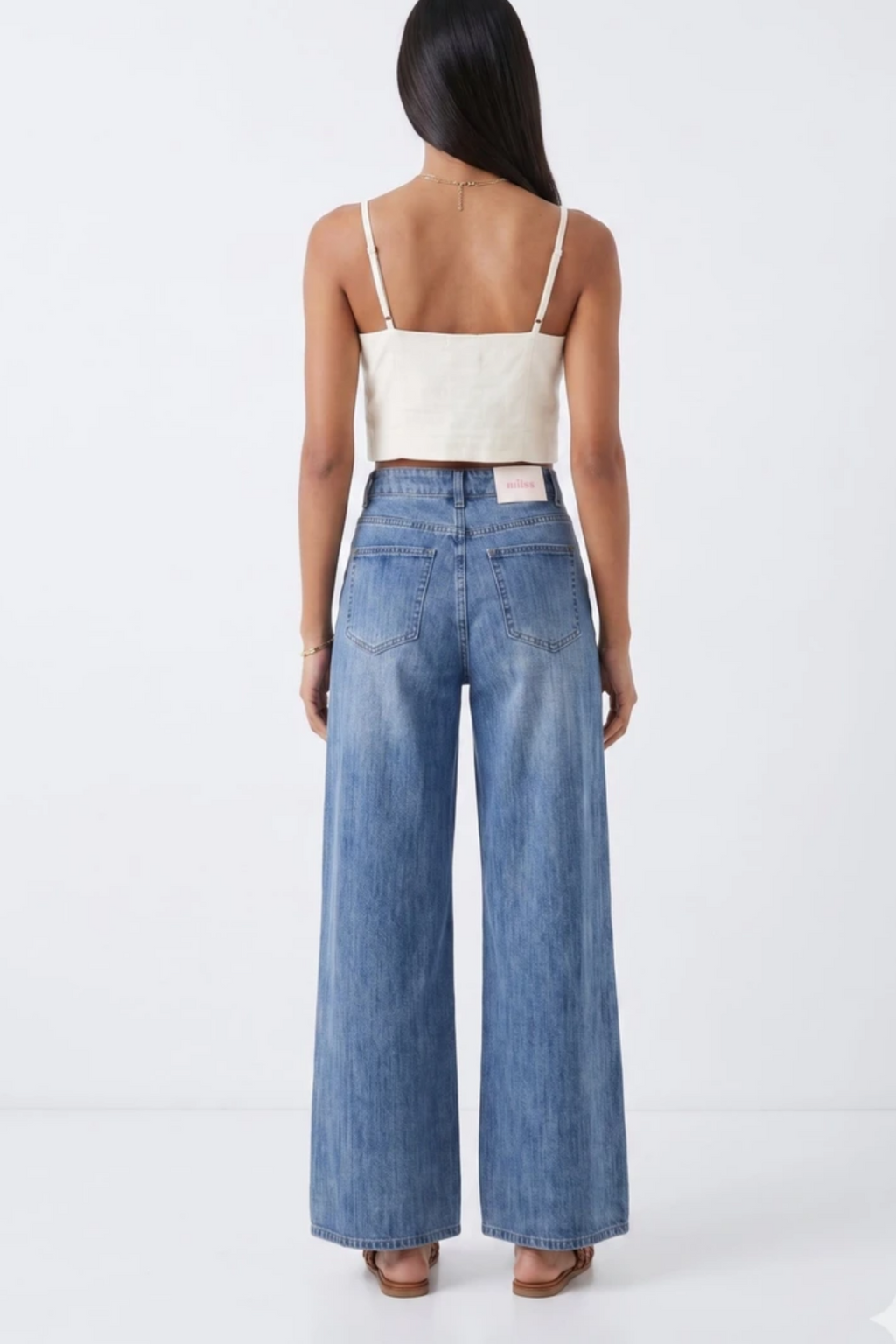 Wide leg high jeans