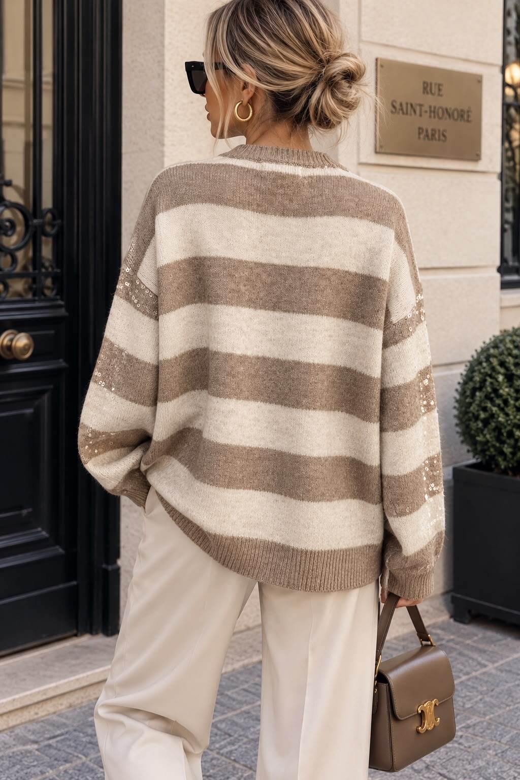 Strickpullover mit Pailletten – Ansicht 3