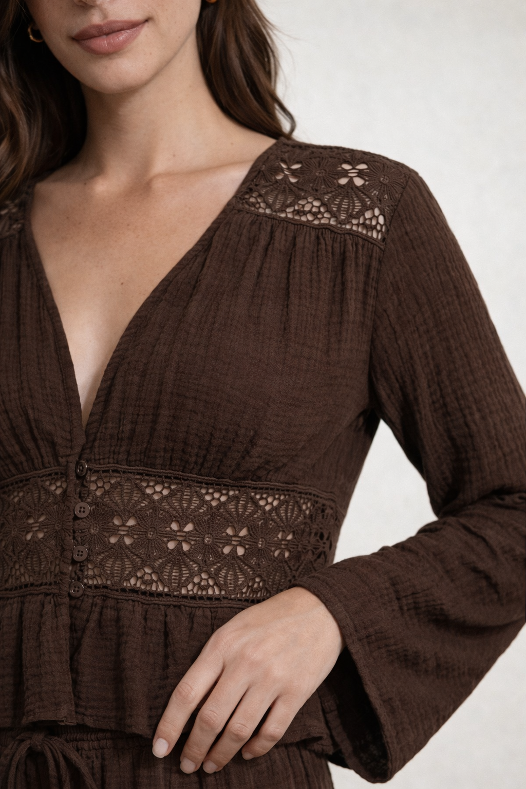 Musselin Bluse “Mary” braun
