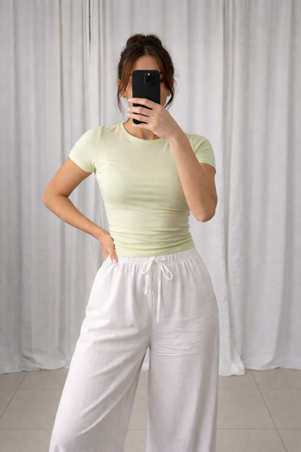 Viskose Basic t-Shirt mint