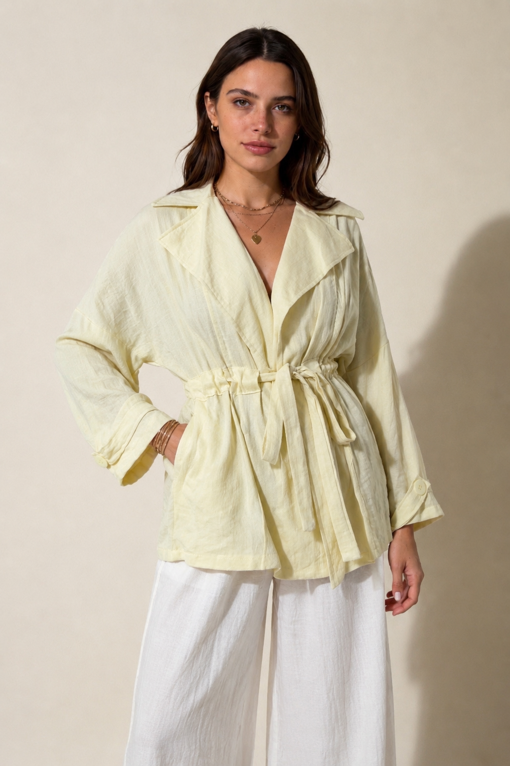 Sommer Trenchcoat gelb