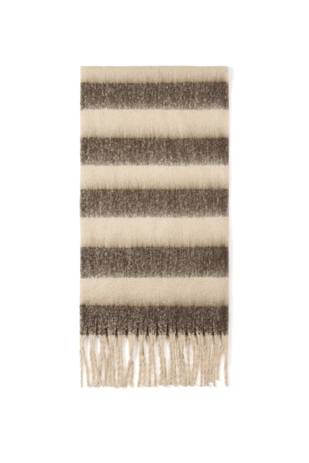 Schal beige mit Streifen