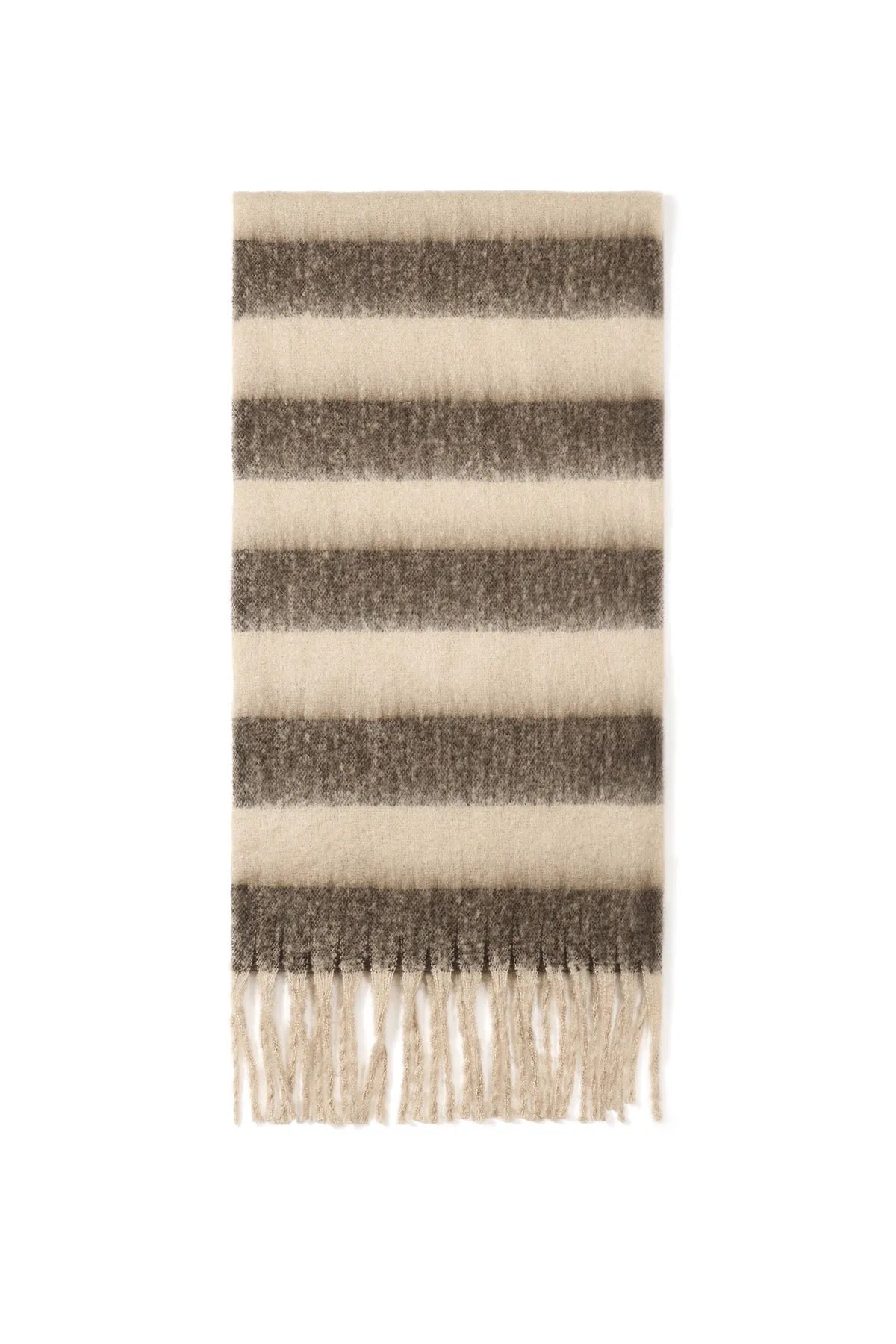Schal beige mit Streifen