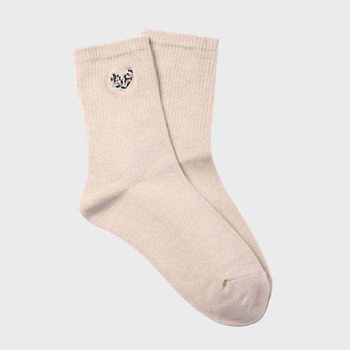 Baumwollsocken mit Leo-Herz
