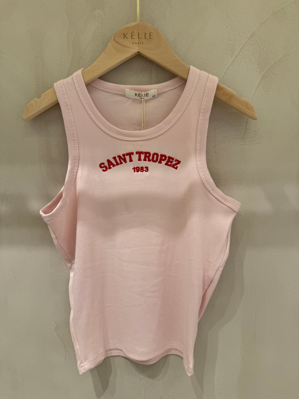 Tanktop mit Schrift rosa