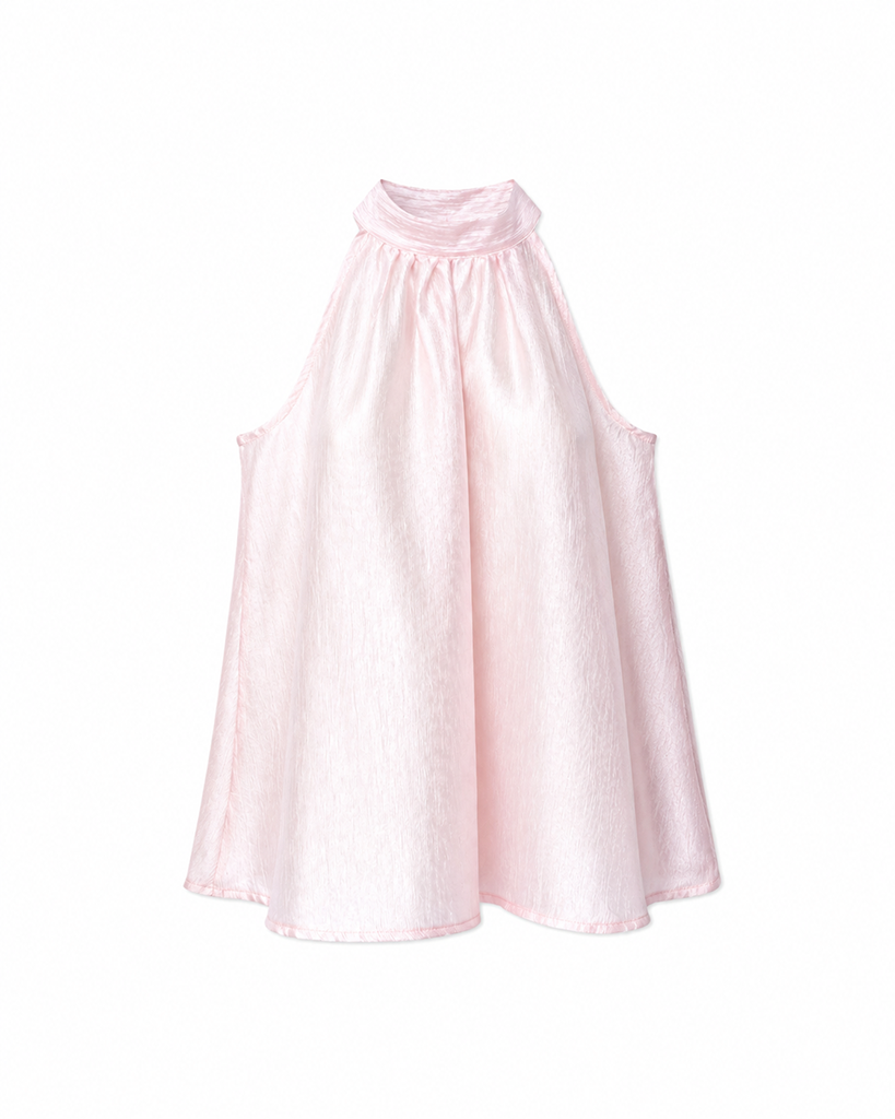 Neckholder Bluse rosa