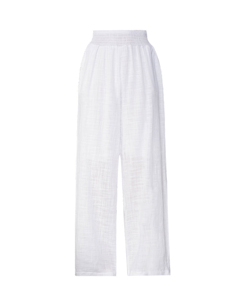 Baumwolle Viskose Hose weiß