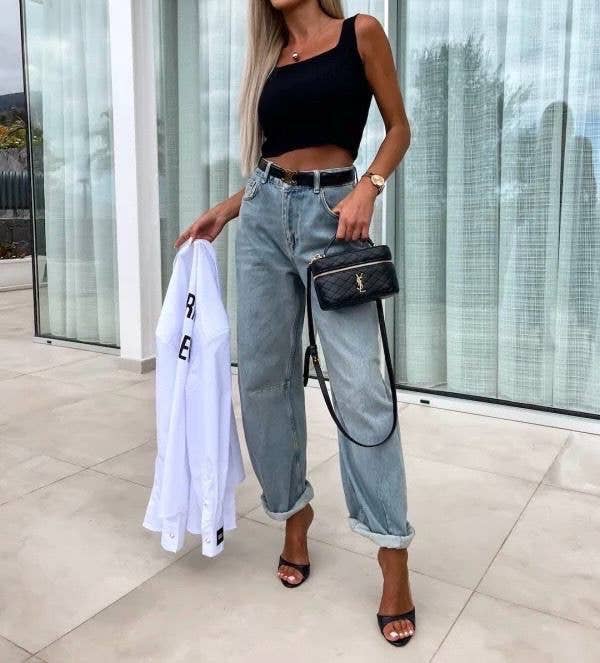 High-Waist Ballon Jeans